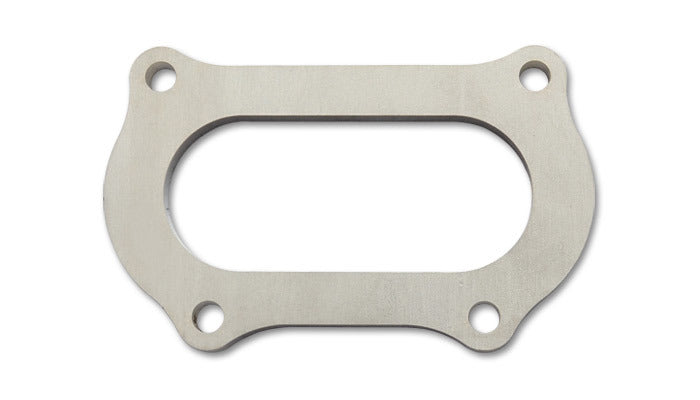 Vibrant Performance Header Flange - 0.375 in Thick - 4.21 x 1.79 in Oval Port - Stainless - Natural - Honda K-Series -