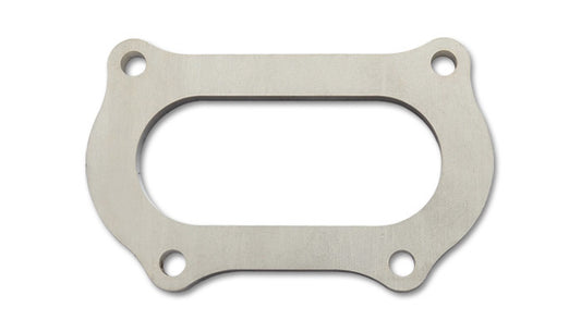 Vibrant Performance Header Flange - 0.375 in Thick - 4.21 x 1.79 in Oval Port - Stainless - Natural - Honda K-Series -