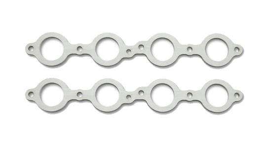 Vibrant Performance Header Flange - 0.375 in Thick - 1.89 in Round Port - Stainless - Natural - GM LS-Series - Pair