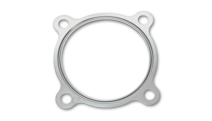 Vibrant Performance Turbo Flange Gasket - Discharge - 4-Bolt - Stainless - 3 in - Garrett GT Series - Each