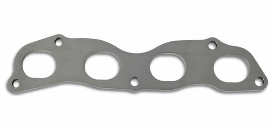 Vibrant Performance Header Flange - 0.375 in Thick - 1.97 x 1.57 in Oval Port - Stainless - Natural - Honda K-Series -