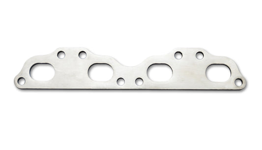 Vibrant Performance Header Flange - 0.5 in Thick - 1.69 x 1.21 in Oval Port - Steel - Natural - SR20 - Nissan