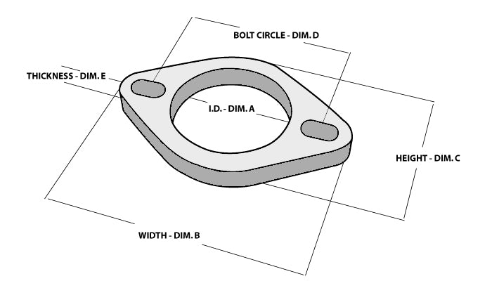 Vibrant Performance Collector Flange - 2-Bolt - 2.75 in ID - 0.375 in Thick - Stainless - Natural - Each
