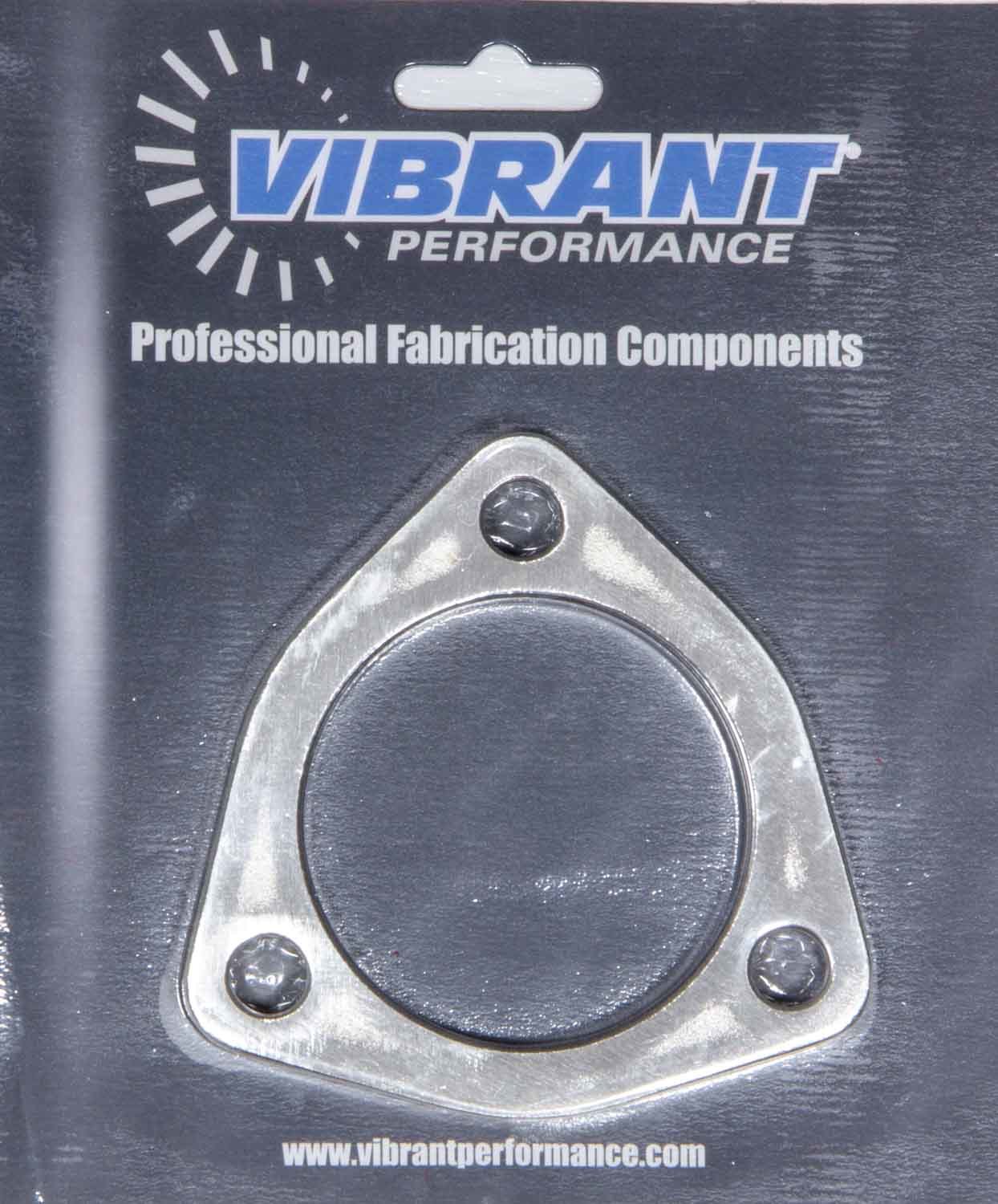 Vibrant Performance Collector Flange - 3-Bolt - 2.5 in ID - 0.375 in Thick - Stainless - Natural - Each