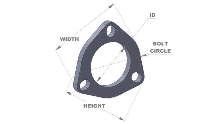 Vibrant Performance Collector Flange - 3-Bolt - 3 in ID - 0.375 in Thick - Stainless - Natural - Each