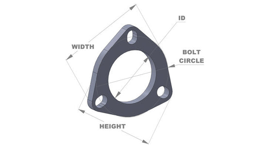 Vibrant Performance Collector Flange - 3-Bolt - 3 in ID - 0.375 in Thick - Stainless - Natural - Each