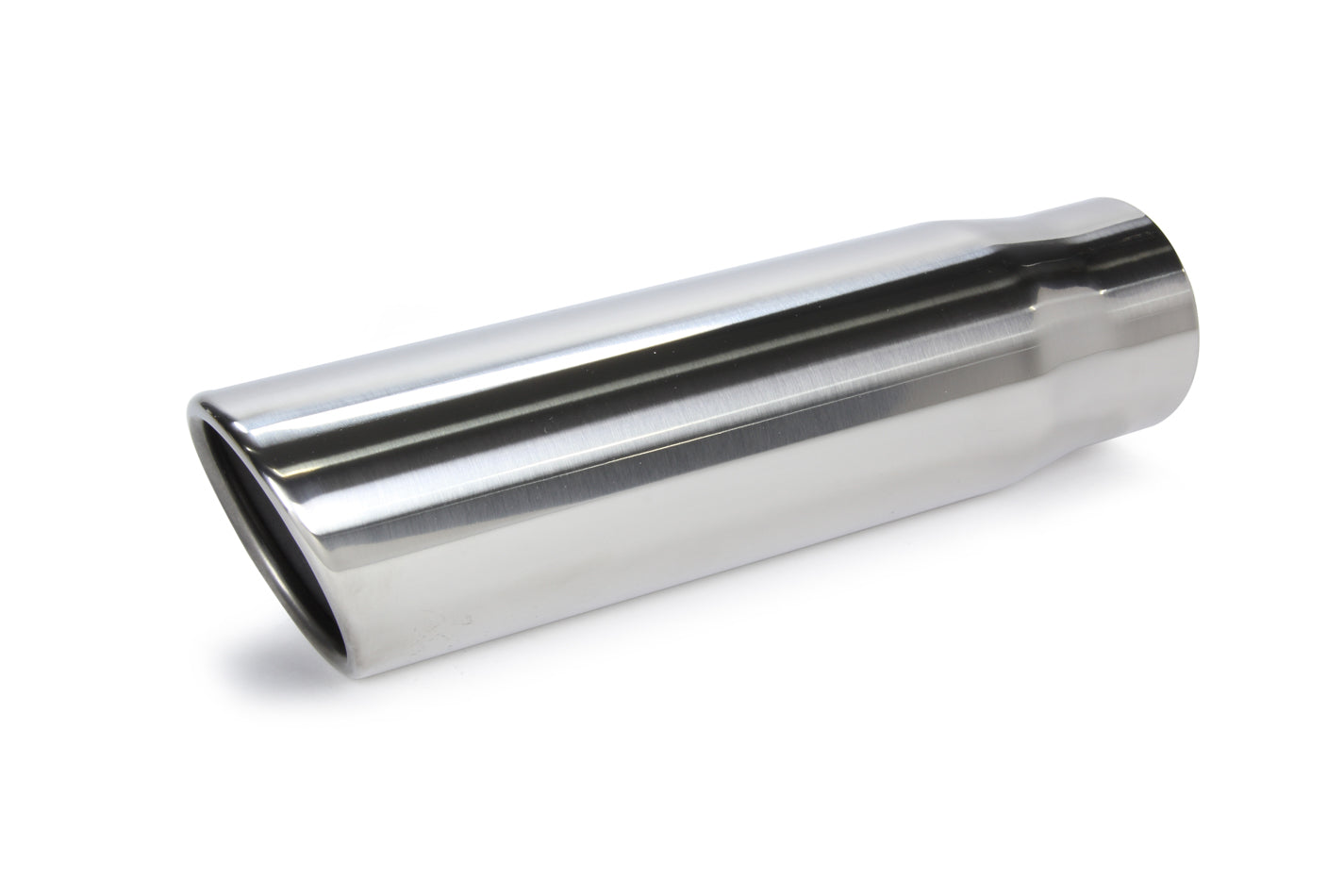 Vibrant Performance Exhaust Tip - Weld-On - 2.5 in Inlet - 3 in Round Outlet - 11 in Long - Single Wall - Rolled Edge