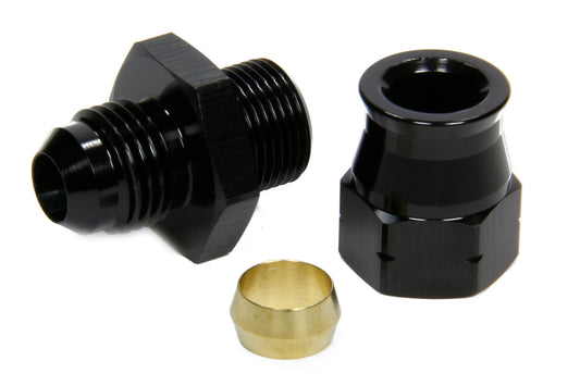 Vibrant Performance Fitting - Tube End - Straight - 6 AN Male to 3/8 in Tubing - Compression Ferrule Included -