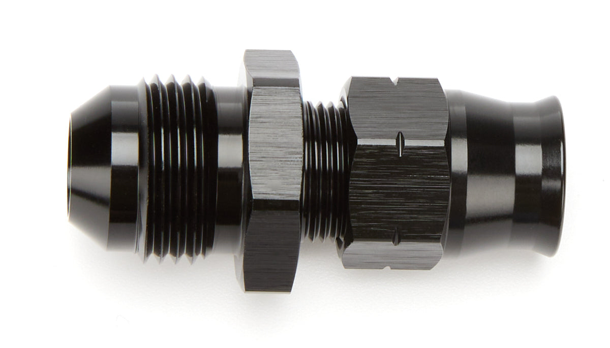 Vibrant Performance Fitting - Tube End - Straight - 8 AN Male to 3/8 in Tubing - Brass Ferrule - Aluminum - Black