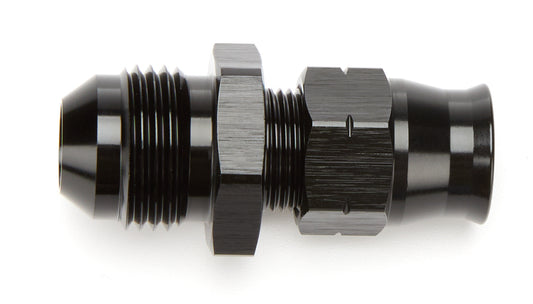 Vibrant Performance Fitting - Tube End - Straight - 8 AN Male to 3/8 in Tubing - Brass Ferrule - Aluminum - Black