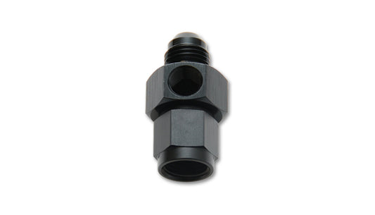 Vibrant Performance Fitting - Gauge Adapter - Straight - 6 AN Female to 6 AN Male Flare - 1/8 in NPT Gauge Port -