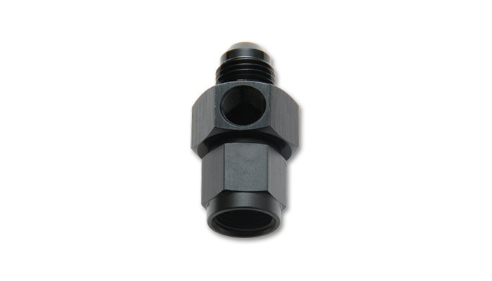 Vibrant Performance Fitting - Gauge Adapter - Straight - 10 AN Female to 10 AN Male Flare - 1/8 in NPT Gauge Port -