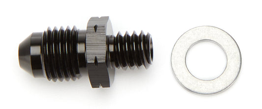 Vibrant Performance Fitting - Adapter - Straight - 4 AN Male to 8 mm x 1.50 Male - Aluminum - Black Anodized - Each