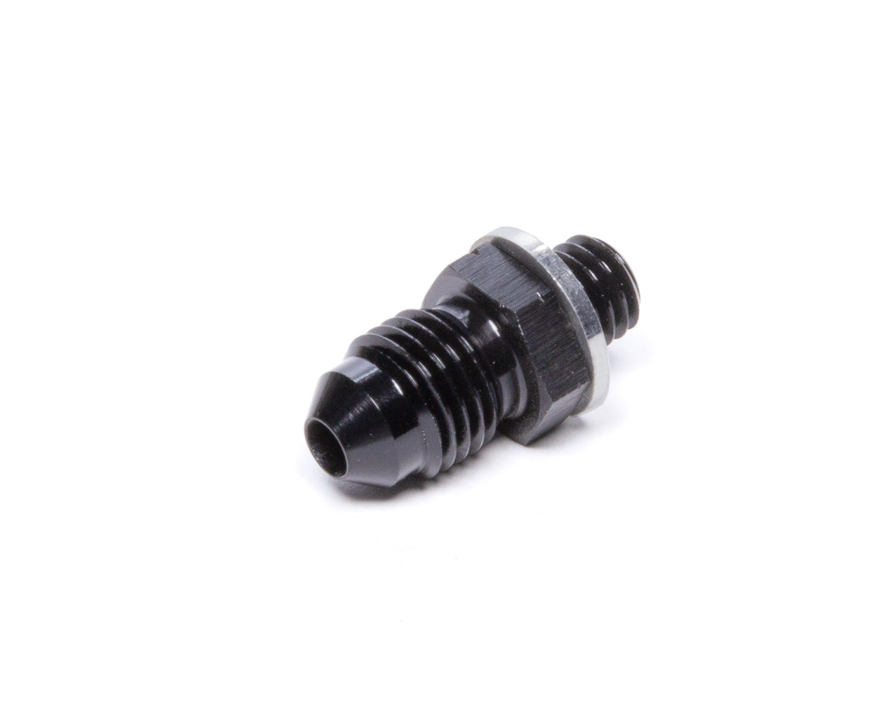 Vibrant Performance Fitting - Adapter - Straight - 4 AN Male to 8 mm x 1.25 Male - Aluminum - Black Anodized - Each