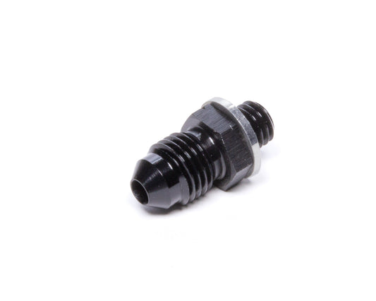 Vibrant Performance Fitting - Adapter - Straight - 4 AN Male to 8 mm x 1.25 Male - Aluminum - Black Anodized - Each