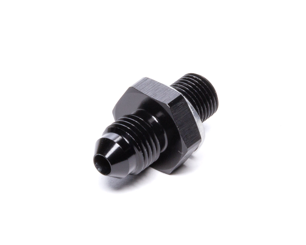 Vibrant Performance Fitting - Adapter - Straight - 4 AN Male to 10 mm x 1.00 Male - Aluminum - Black Anodized - Each