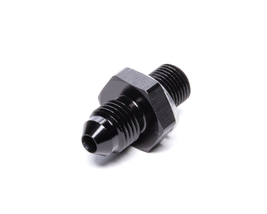 Vibrant Performance Fitting - Adapter - Straight - 4 AN Male to 10 mm x 1.00 Male - Aluminum - Black Anodized - Each