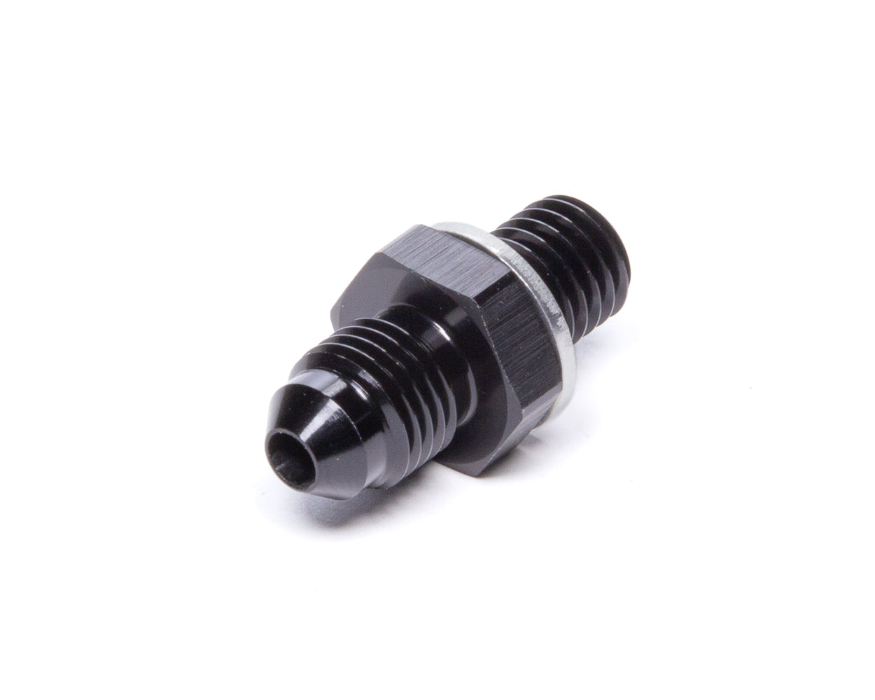 Vibrant Performance Fitting - Adapter - Straight - 4 AN Male to 10 mm x 1.50 Male - Aluminum - Black Anodized - Each