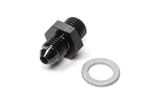 Vibrant Performance Fitting - Adapter - Straight - 4 AN Male to 12 mm x 1.50 Male - Aluminum - Black Anodized - Each