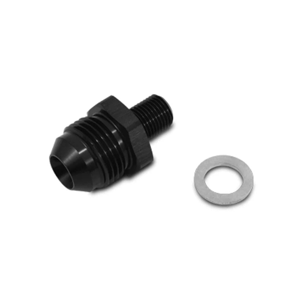 Vibrant Performance Fitting - Adapter - Straight - 4 AN Male to 16 mm x 1.50 Male - Aluminum - Black Anodized - Each