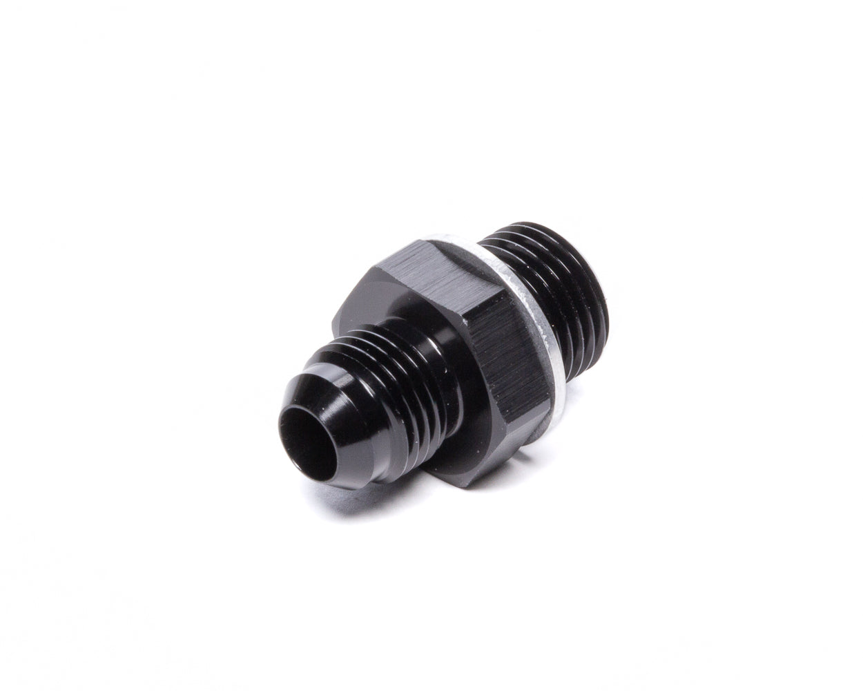 Vibrant Performance Fitting - Adapter - Straight - 6 AN Male to 16 mm x 1.50 Male - Crush Washer - Aluminum - Black