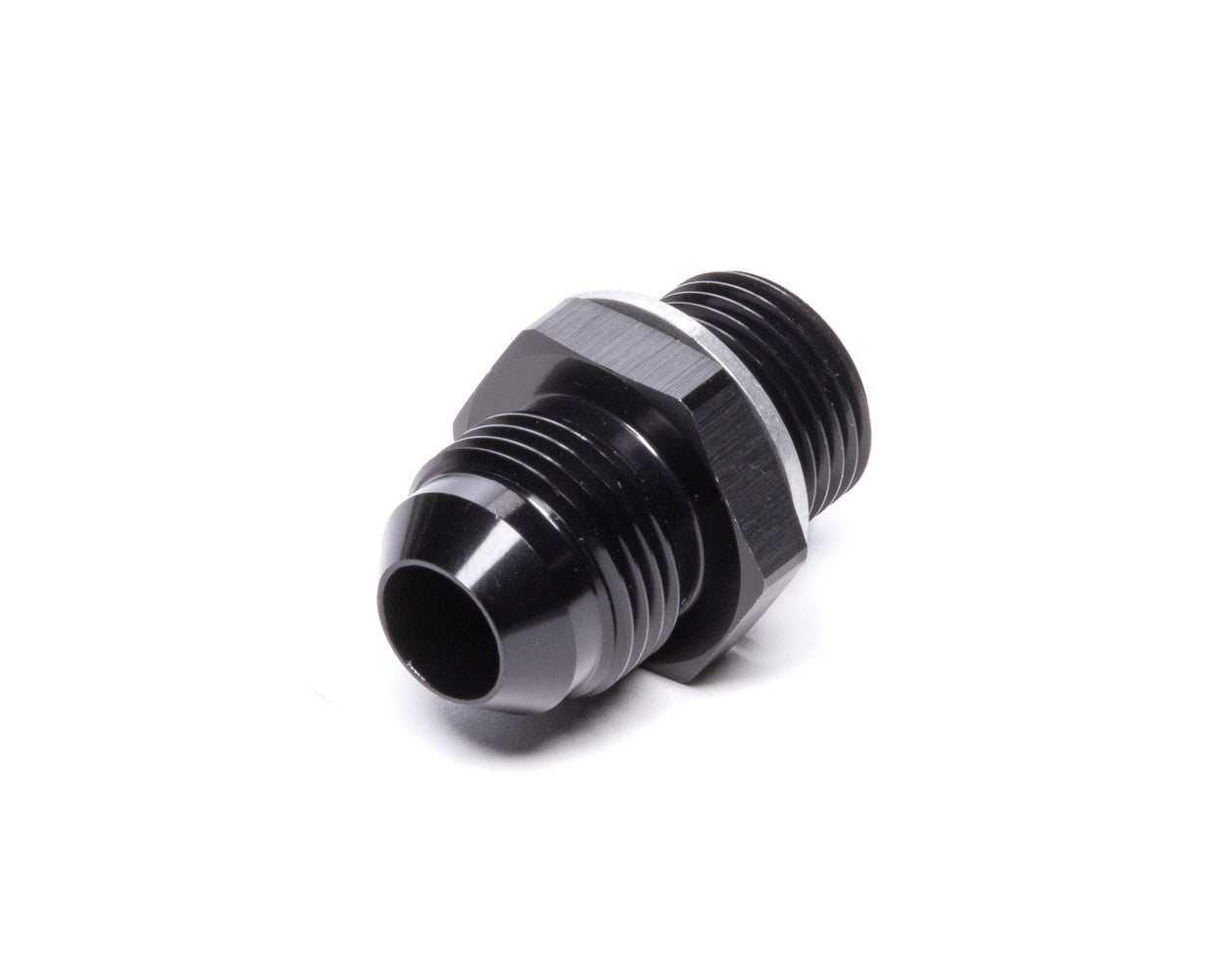 Vibrant Performance Fitting - Adapter - Straight - 8 AN Male to 18 mm x 1.50 Male - Crush Washer - Aluminum - Black