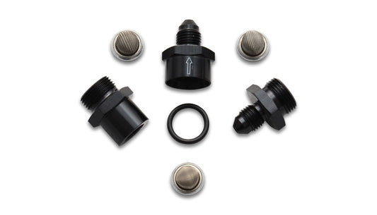 Vibrant Performance Fitting - Adapter - Inline Filter - 6 AN - 30 Micron / 80 Micron / 150 Micron Screen - Aluminum -