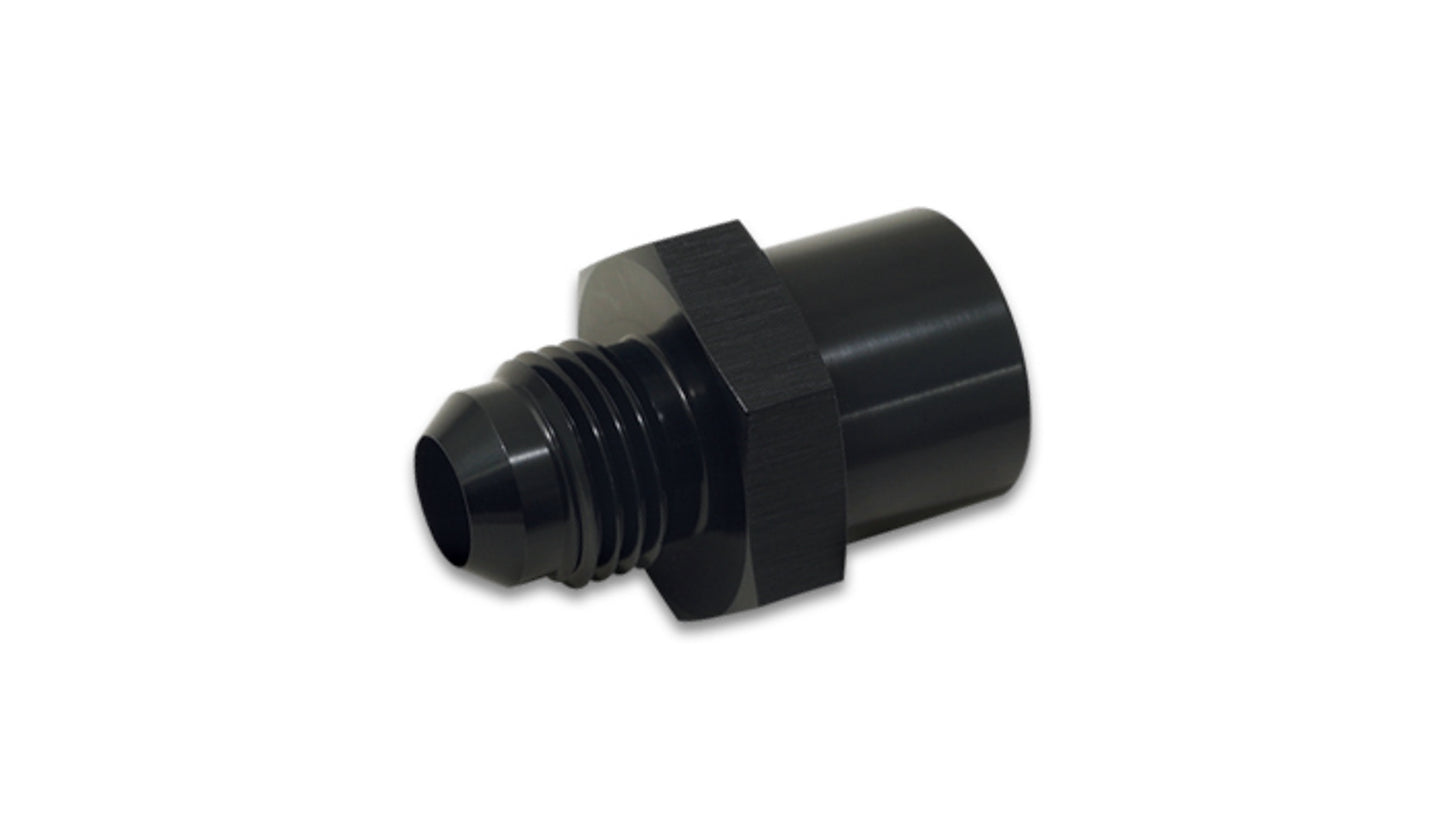 Vibrant Performance Fitting - Adapter - Straight - 6 AN Male to 16 mm x 1.50 Female - Aluminum - Black Anodized - Each