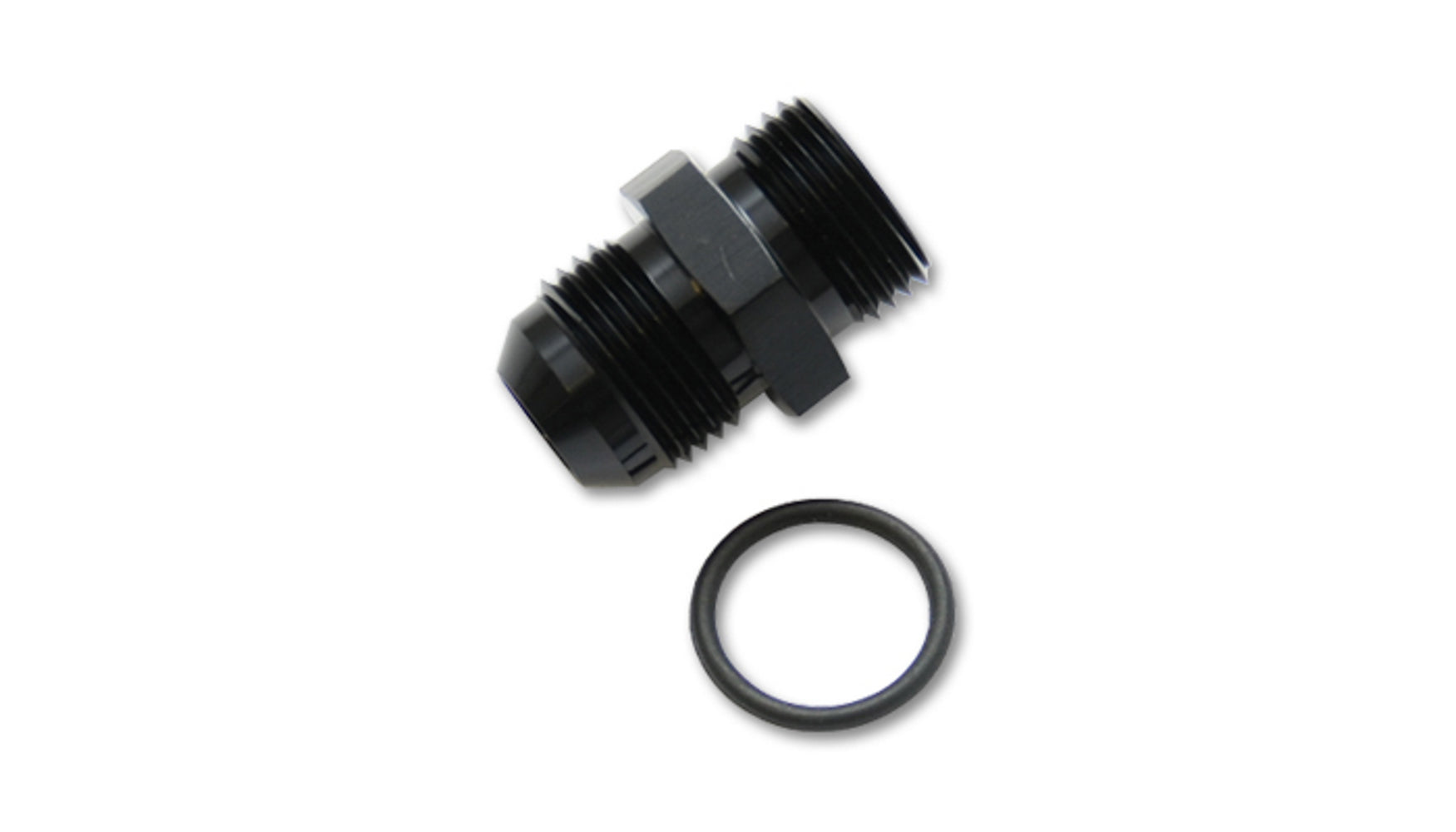 Vibrant Performance Fitting - Adapter - Straight - 6 AN Male to 12 AN O-Ring Male - Aluminum - Black Anodized - Each