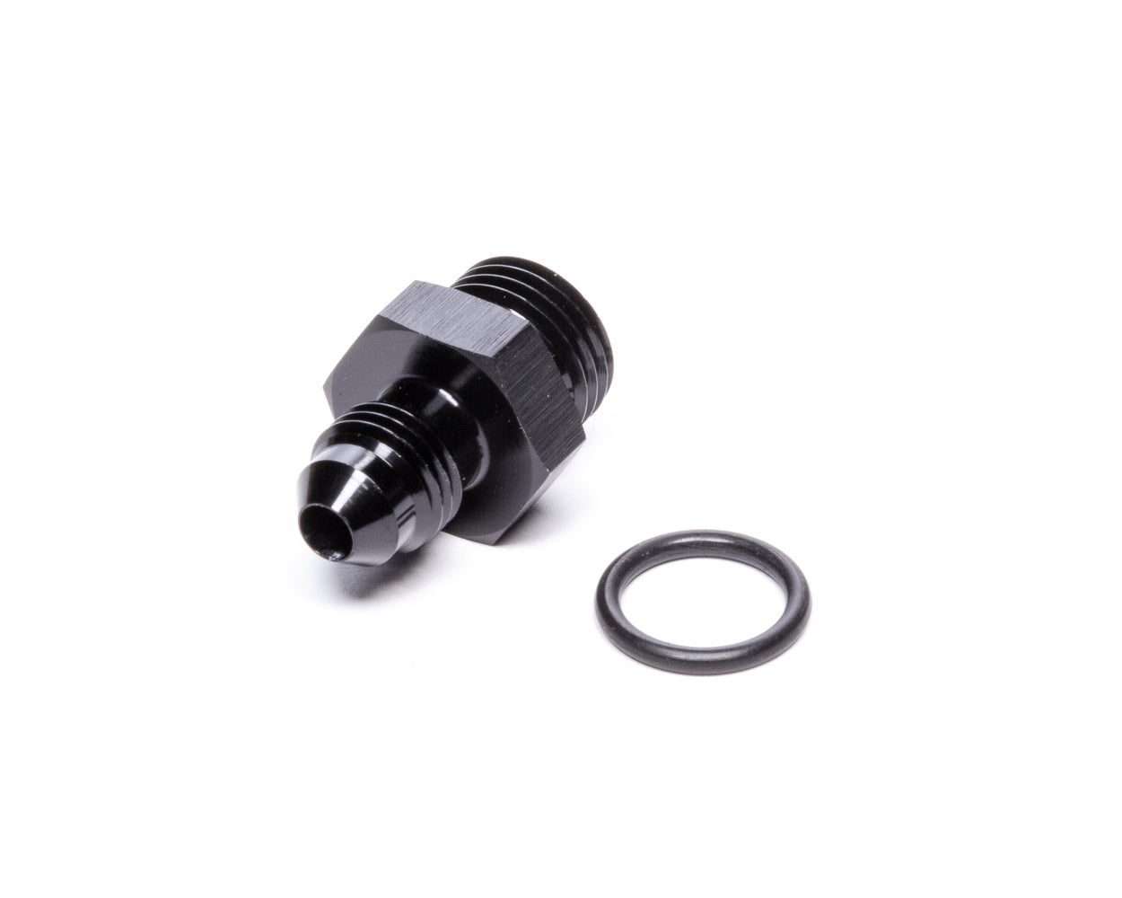 Vibrant Performance Fitting - Adapter - Straight - 4 AN Male Flare to 6 AN O-Ring Male - Aluminum - Black Anodized -