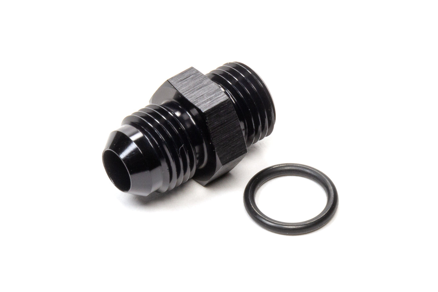 Vibrant Performance Fitting - Adapter - Straight - 6 AN Male Flare to 6 AN O-Ring Male - Aluminum - Black Anodized -
