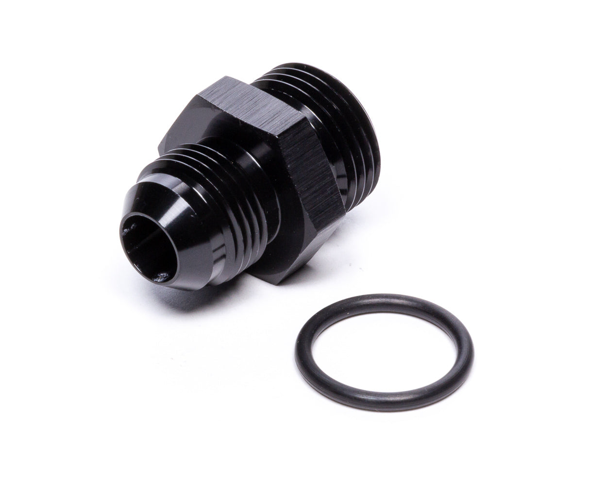 Vibrant Performance Fitting - Adapter - Straight - 8 AN Male Flare to 10 AN Male O-Ring Male - Aluminum - Black