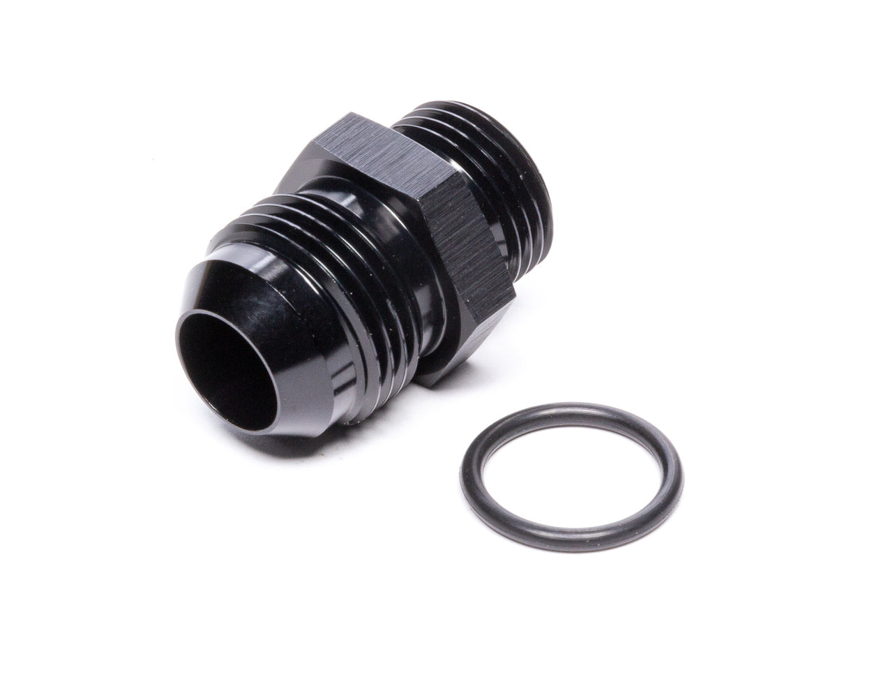 Vibrant Performance Fitting - Adapter - Straight - 10 AN Male Flare to 8 AN O-Ring Male - Aluminum - Black Anodized -