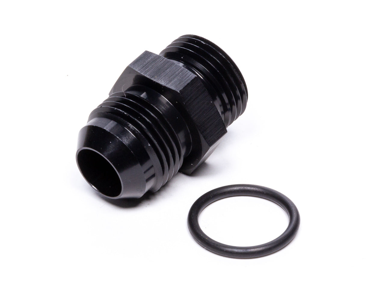Vibrant Performance Fitting - Adapter - Straight - 10 AN Male Flare to 10 AN O-Ring Male - Aluminum - Black Anodized -