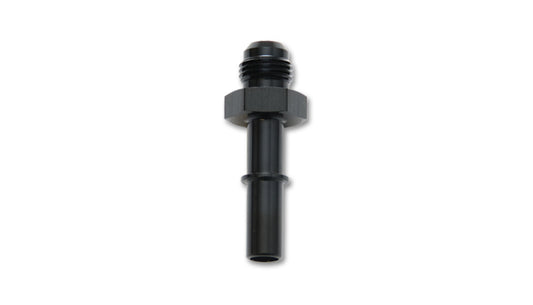 Vibrant Performance Fitting - Adapter - Straight - Push-On - 6 AN to 3/8 in Hose Barb - Aluminum - Black Anodized -