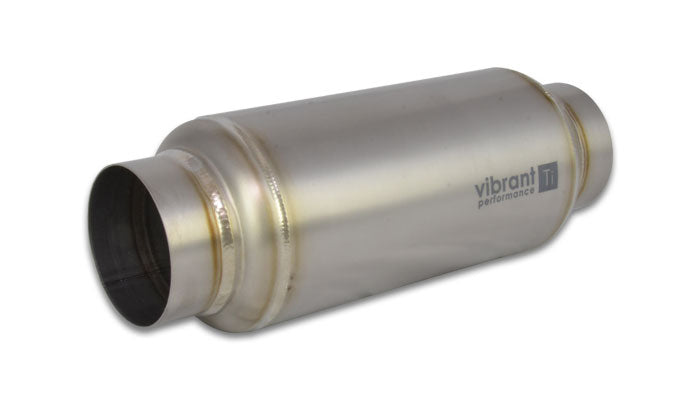 Vibrant Performance Resonator - Bottle Style - 2.5 in Inlet - 2.5 in Outlet - 4.25 in Diameter Body - 12 in Long -