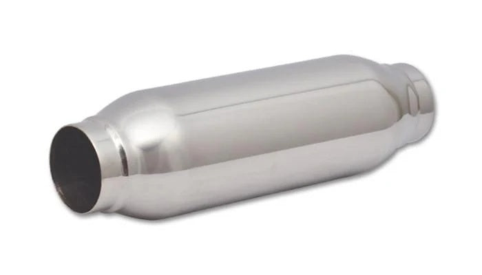 Vibrant Performance Resonator - Bottle Style - 2 in Inlet - 2 in Outlet - 3.5 in Diameter Body - 12 in Long -
