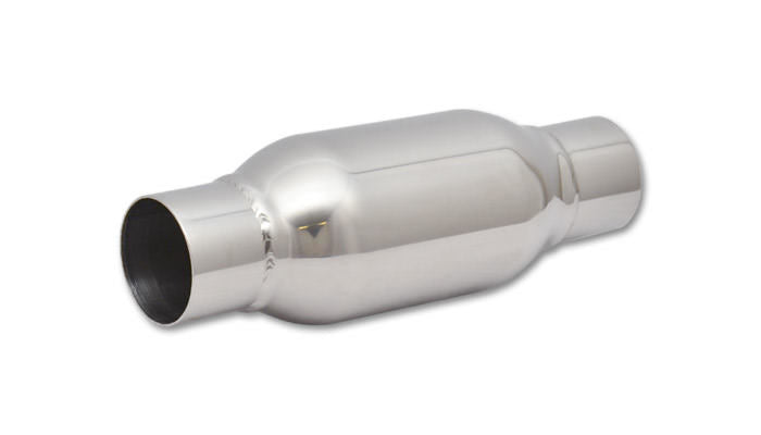 Vibrant Performance Resonator - Bottle Style - 2.5 in Inlet - 2.5 in Outlet - 4 in Diameter Body - 12 in Long -