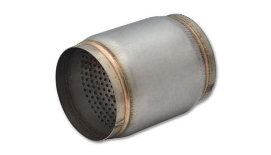 Vibrant Performance Muffler - Race - 3.5 in Center Inlet - 3.5 Center Outlet - 4.125 in Diameter Body - 5 in Long -