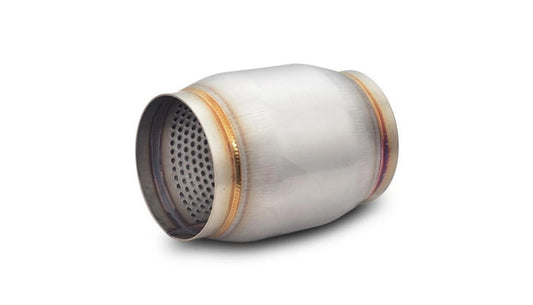 Vibrant Performance Muffler - Race - 4 in Center Inlet - 4 in Center Outlet - 4.5 in Diameter Body - 5 in Long -
