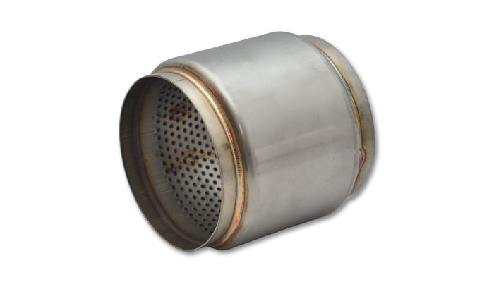 Vibrant Performance Muffler - Race - 4.5 in Center Inlet - 4.5 in Center Outlet - 5.125 in Diameter Body - 5 in Long -
