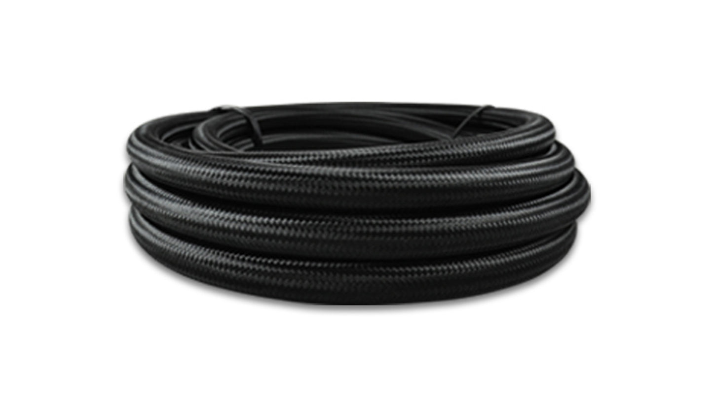 Vibrant Performance Hose - Black Nylon Braided PTFE Flex Hose - 12 AN - 5 ft - Braided Nylon / PTFE - Black - Each