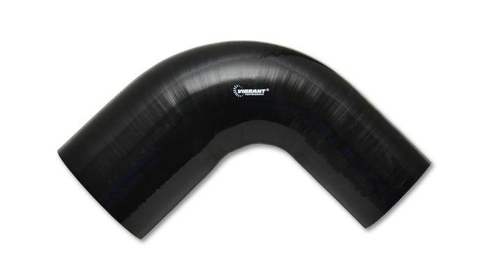 Vibrant Performance Tubing Elbow - Coupler - 90 Degree - 2-1/4 in to 2-1/2 in ID - 4 in Leg Length - Silicone - Black