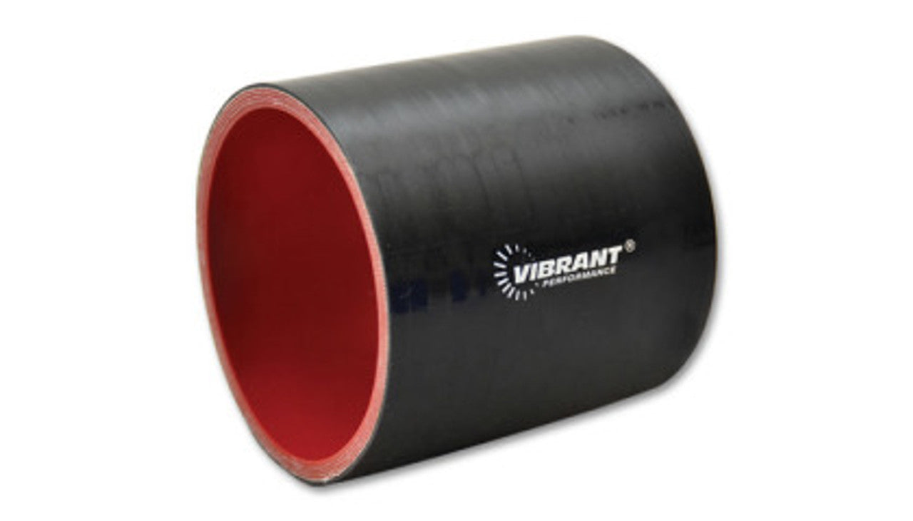 Vibrant Performance Tubing Coupler - Straight - 1-5/8 in ID - 3 in Long - Silicone - Black - Each