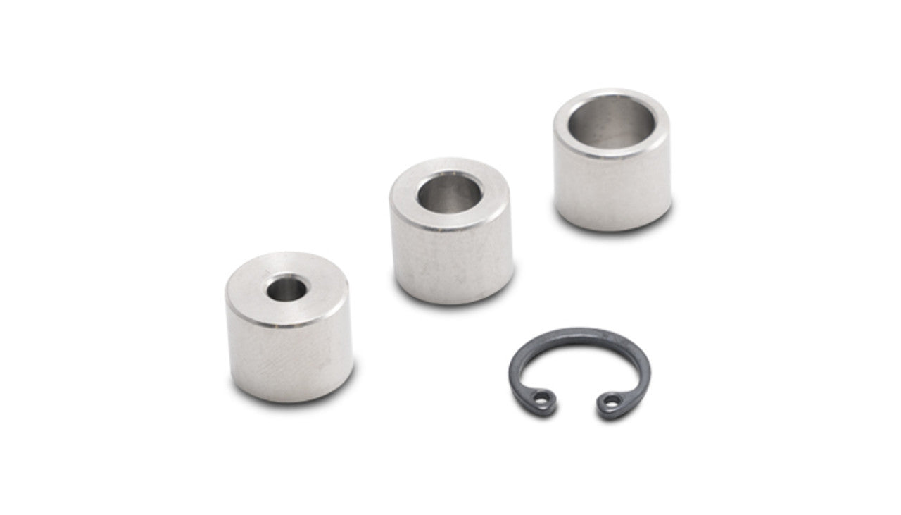 Vibrant Performance Fitting Bung Kit - Weld-On - 9 mm OD - 0.145 in / 0.250 in / 0.350 in ID - Aluminum - Natural - Kit