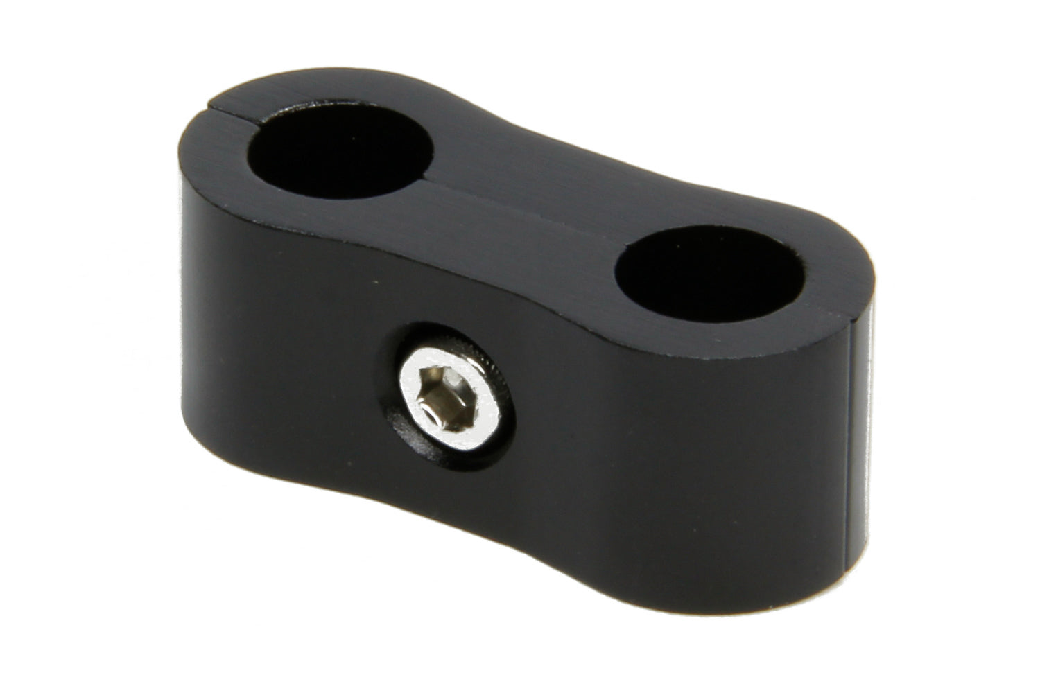 Vibrant Performance Hose / Tube Separators - Two 0.313 in Holes - Aluminum - Black Anodized - Each