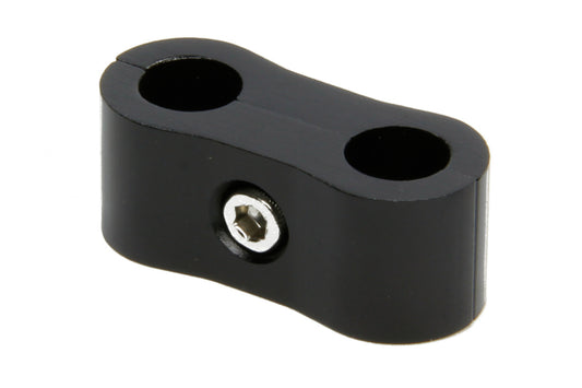 Vibrant Performance Hose / Tube Separators - Two 0.313 in Holes - Aluminum - Black Anodized - Each