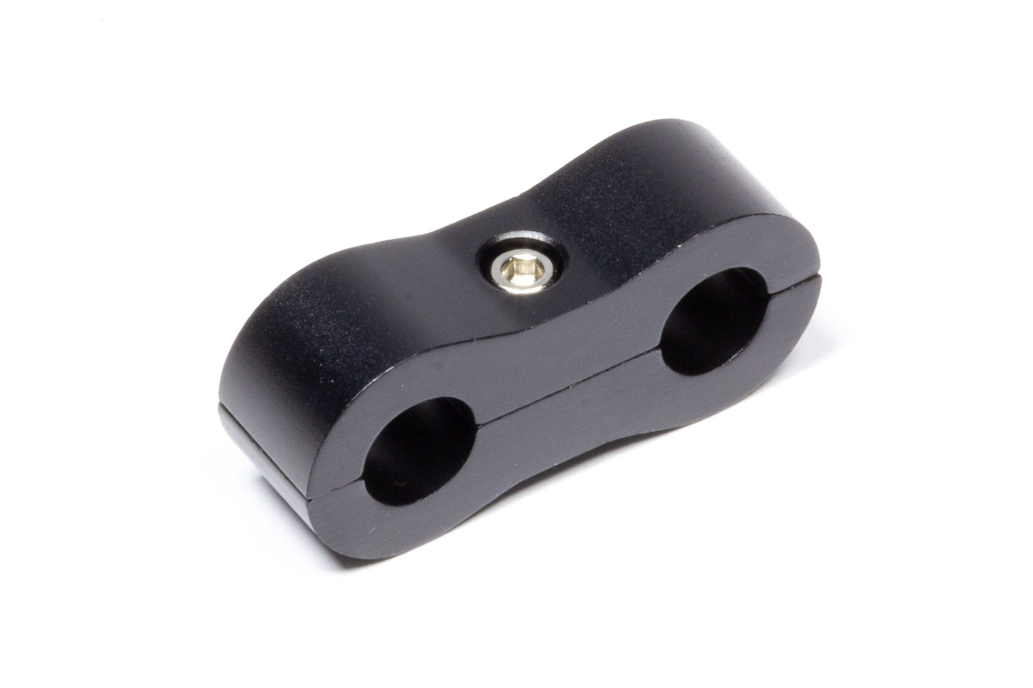 Vibrant Performance Hose / Tube Separators - Two 0.375 in Holes - Aluminum - Black Anodized - Each