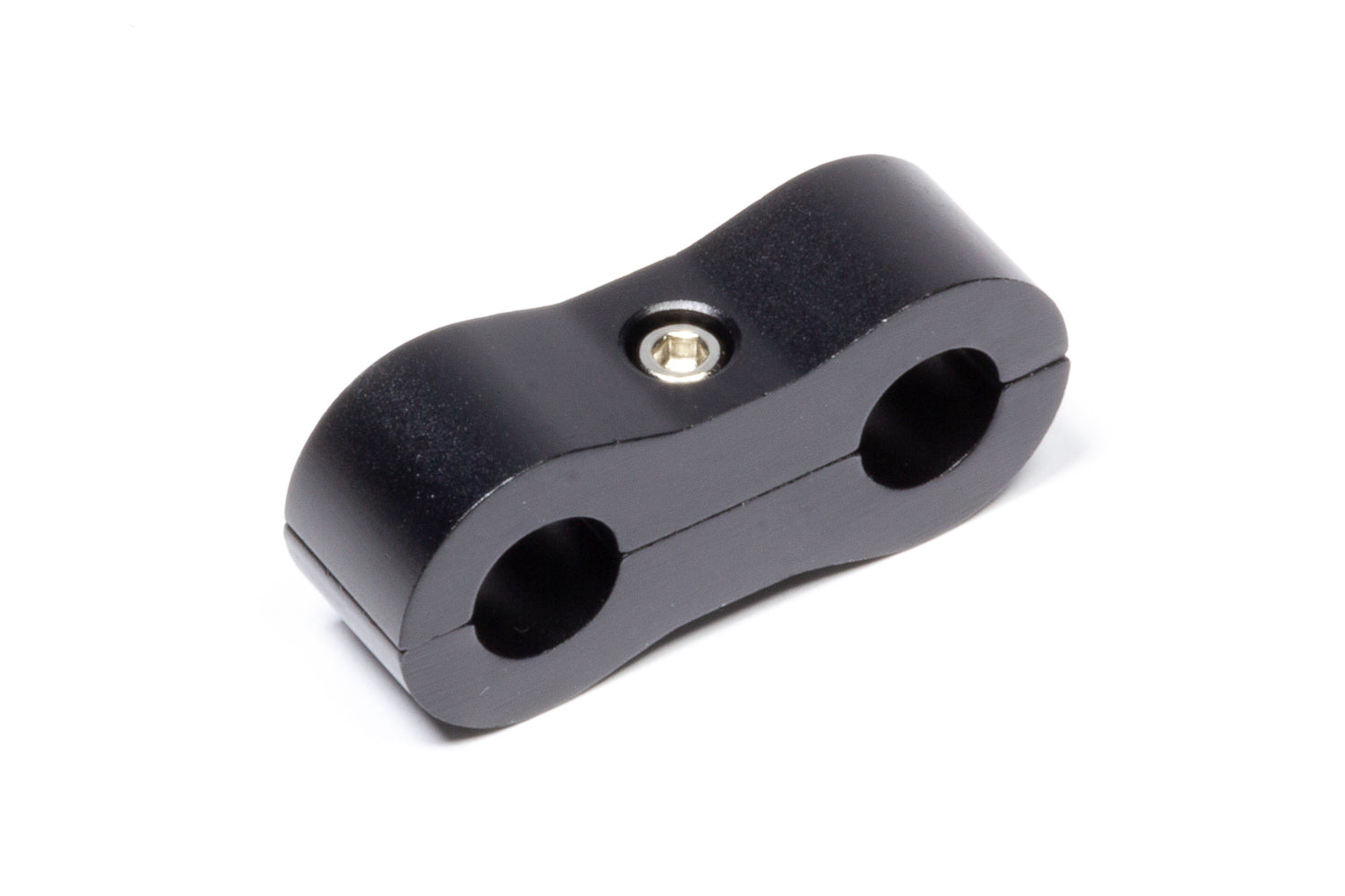 Vibrant Performance Hose / Tube Separators - Two 0.375 in Holes - Aluminum - Black Anodized - Each