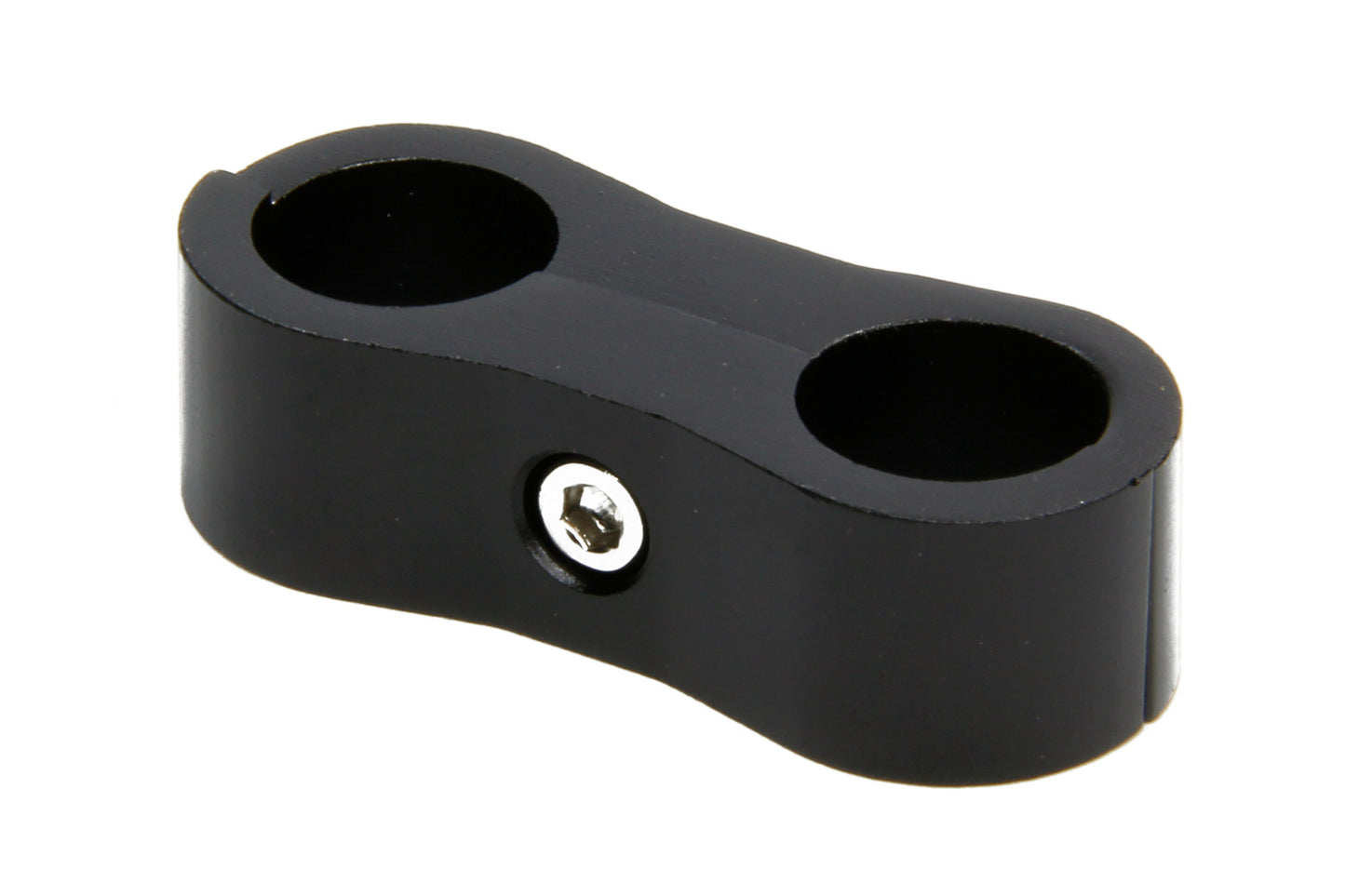 Vibrant Performance Hose / Tube Separators - Two 0.5 in Holes - Aluminum - Black Anodized - Each